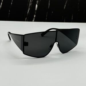 NEW DG2305 01/87 DOLCE&GABBANA BLACK OVERSIZED UNISEX SUNGLASSES